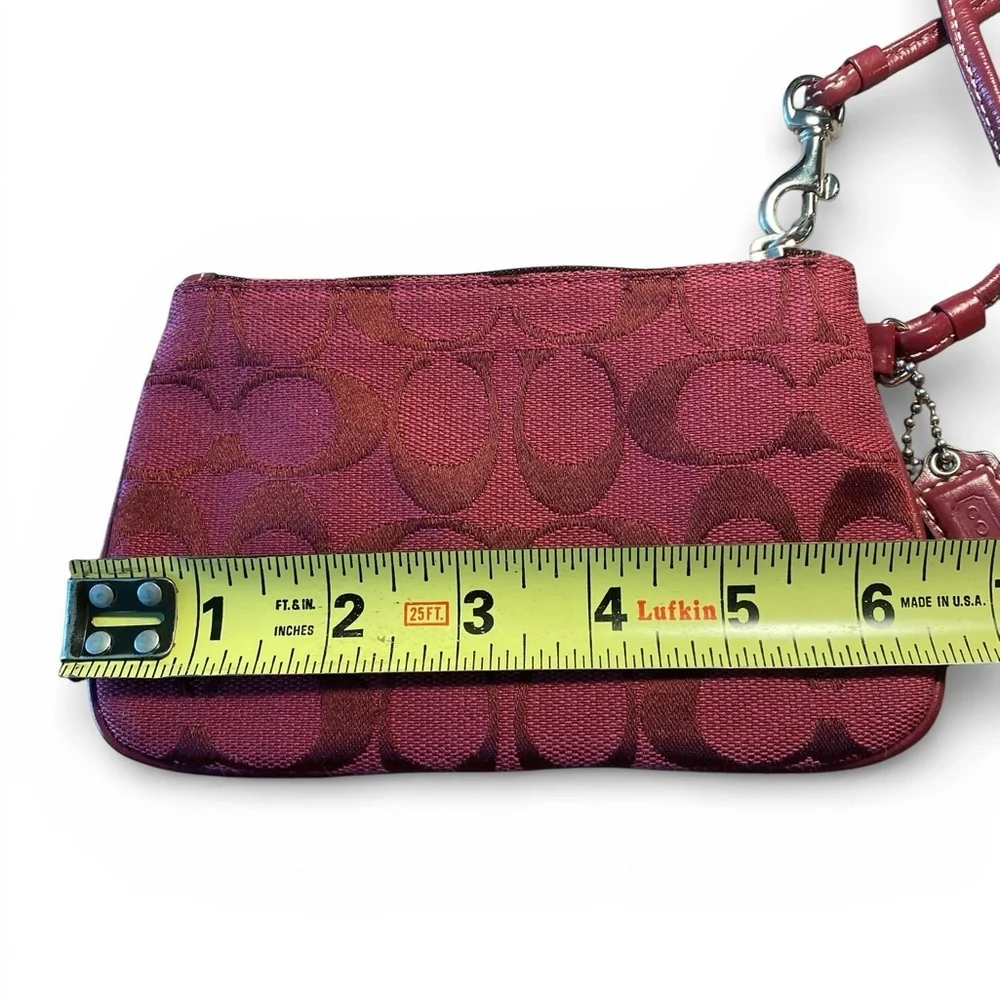 Coach Red Signature Wristlet Vintage